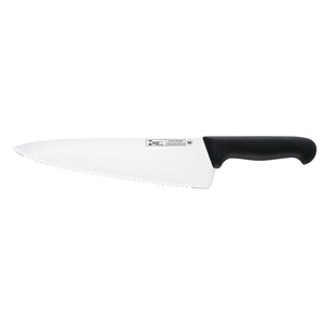 סכין שף משוננת 30 ס"מ ידית בצבע שחור