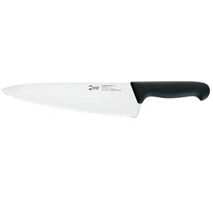סכין שף משוננת להב 20 ס"מ ידית שחורה